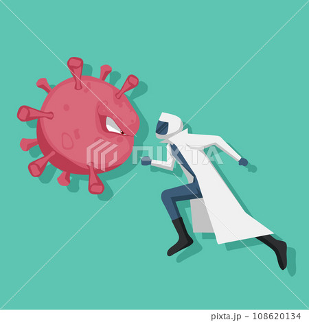 Superhero doctor fighting coronavirus 108620134