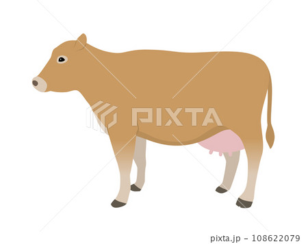 牛のイラスト（ジャージー牛） 108622079