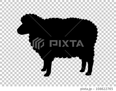 羊のシルエット 羊のシルエット 108622765