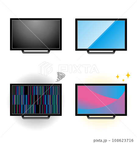 4点セットの小型テレビno.7 108623716