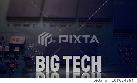 The Big tech on digital pub board for Business or technology concept 3d rendering The Big tech on digital pub board for Business or technology concept 3d rendering 108624864