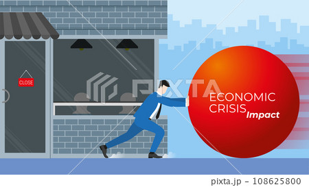 Business concept of economic impact from a pandemic Business concept of economic impact from a pandemic 108625800