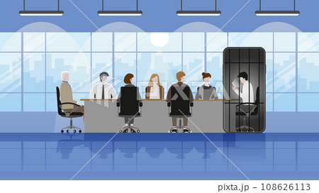Smartphone addiction concept. Attention from colleagues. Employee addict social network 108626113