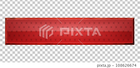 A red banner with a luxurious hemp leaf pattern 108626674