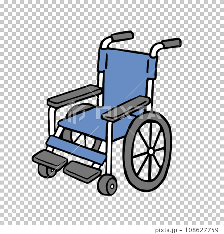 Simple illustration of wheelchair Simple illustration of wheelchair 108627759