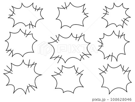 漫画風の吹き出し　ワンポイントフレーム 108628046