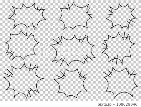 漫画風の吹き出し　ワンポイントフレーム 108628046