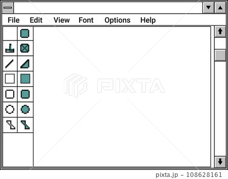 Interface paint drawing application for computerのイラスト素材 [108628161] - PIXTA