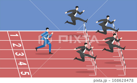 The slowest businessman is following and keeps up with competitors. The slowest businessman is following and keeps up with competitors. 108628478