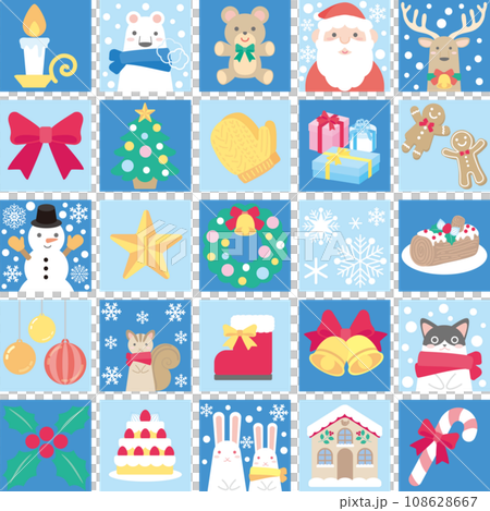 Cute Christmas illustration material 108628667