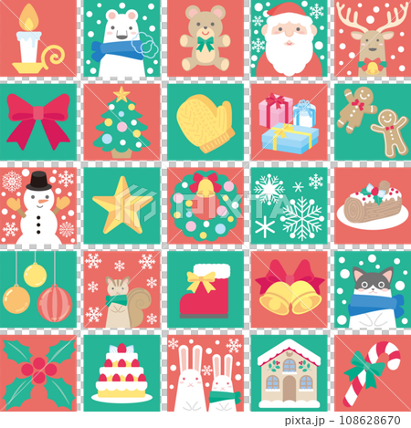 Cute Christmas illustration material 108628670