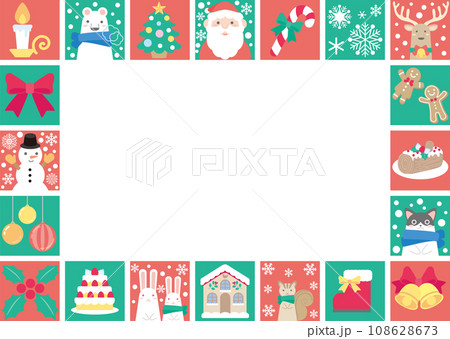 かわいいクリスマスのフレーム素材 108628673