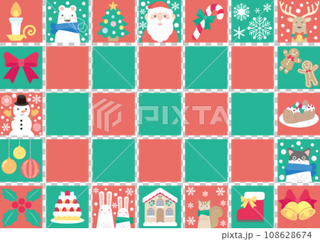 Cute Christmas illustration material Cute Christmas illustration material 108628674