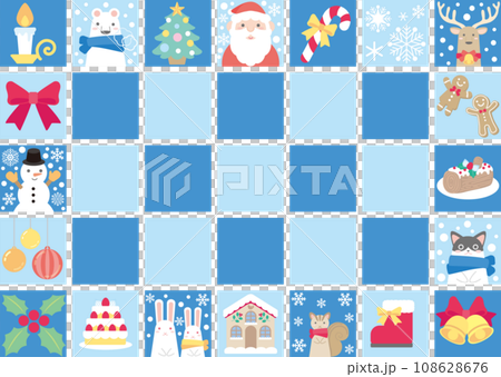 Cute Christmas illustration material 108628676