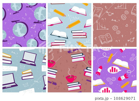 Background decoration set with education concept 108629071