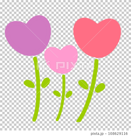 heart with flowers 108629116