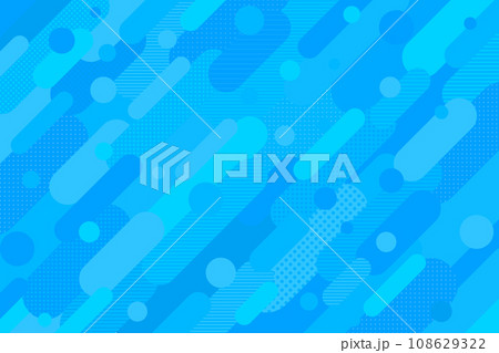 背景素材 青色 水色  幾何学的なドットとストライプ背景 イベント 横長ワイド バックグラウンド 108629322