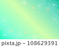 花模様の青緑背景 108629391