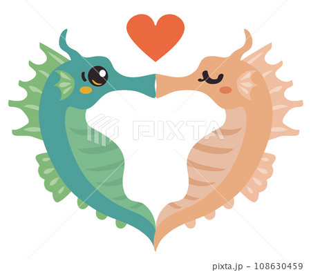 辰年のタツノオトシゴのカップル 辰年のタツノオトシゴのカップル 108630459