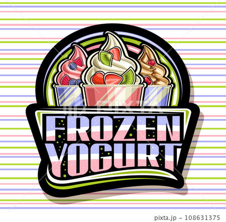 Vector logo for Frozen Yogurt Vector logo for Frozen Yogurt 108631375