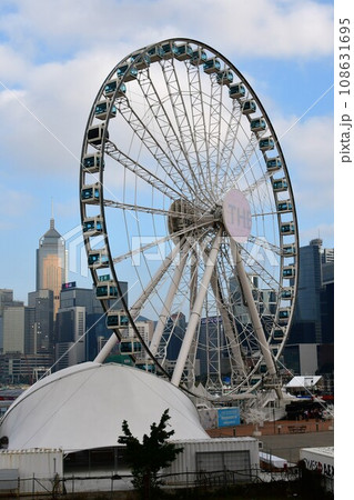 香港、香港島、中環（セントラル）、香港摩天輪（観覧車） 108631695