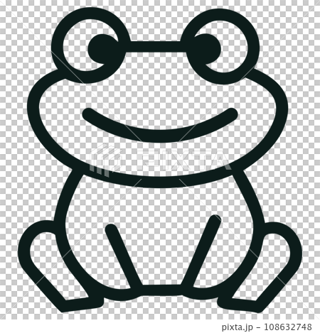 Frog illustration outline 108632748