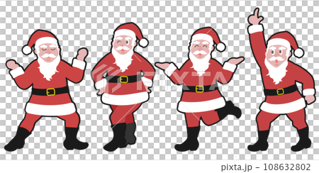 Set of dancing Santa Claus 108632802