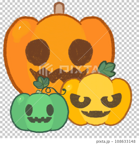 ハロウィンのかぼちゃたち 108633148
