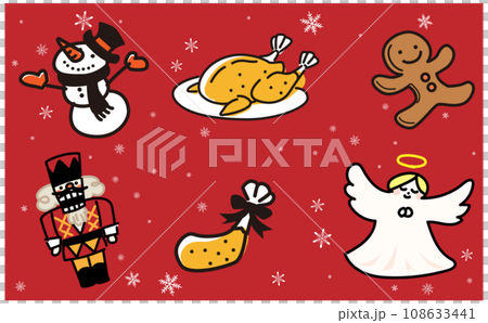 Christmas motif vector illustration set 108633441
