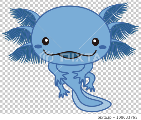 藍色蠑螈的插圖 蠑螈藍色 108633765