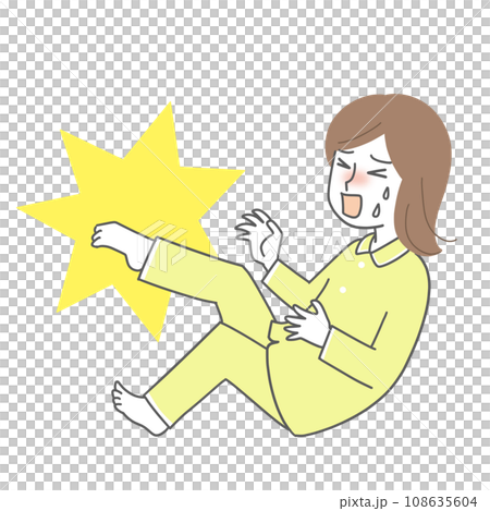 A woman suffering from cramps 108635604