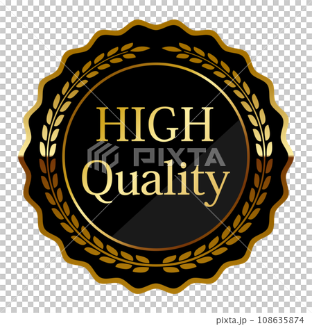 Luxurious high quality emblem black and gold 108635874