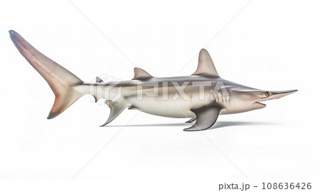 白背景のサメ 108636426