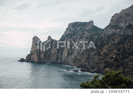 travel excursion beautiful sea mountains sky in clouds nature hiking travel excursion beautiful sea mountains sky in clouds nature hiking 108638771