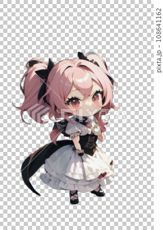 ピンクの髪の女の子のイラスト 108641162