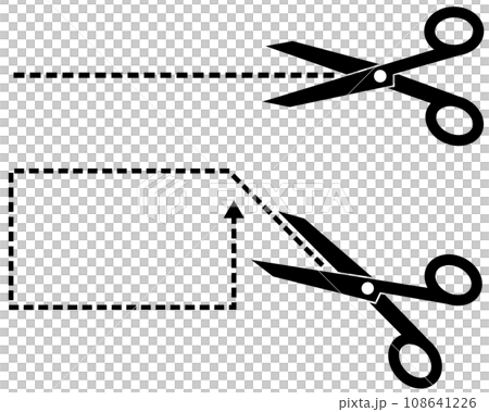 剪刀剪斷線圖解 108641226