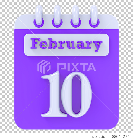 icon calendar 3d render 108641274