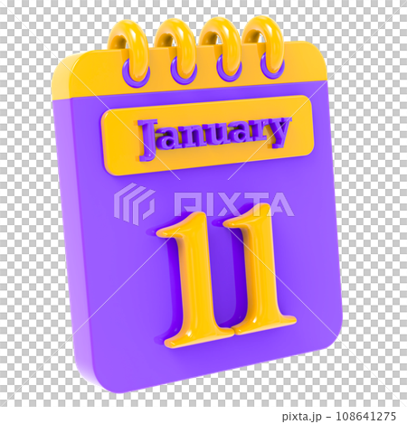 icon calendar 3d render 108641275