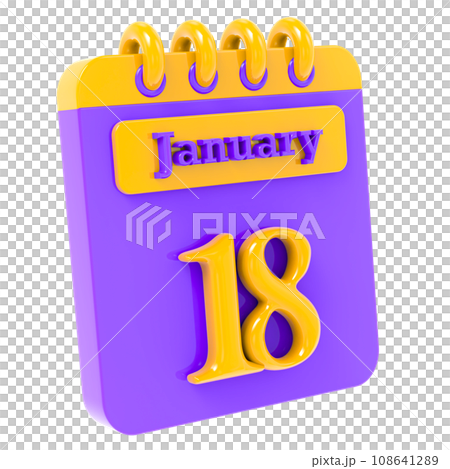 icon calendar 3d render 108641289