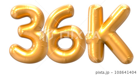 Number With Font 3D Render 108641404