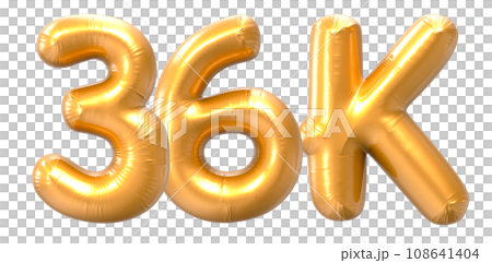Number With Font 3D Render 108641404