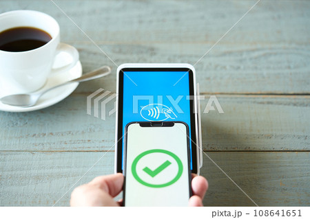 スマートフォンで支払いをする スマートフォンで支払いをする 108641651