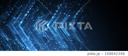 Geometric hexagon abstract background with simple polygonal elements. Medical, business, technology or science design. Handmade vector. 108642398