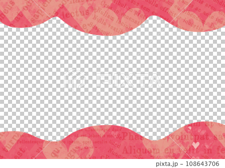 紅心水彩框 紅心水彩框 108643706