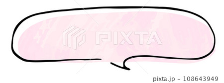 シンプルなふきだし　かわいい 108643949