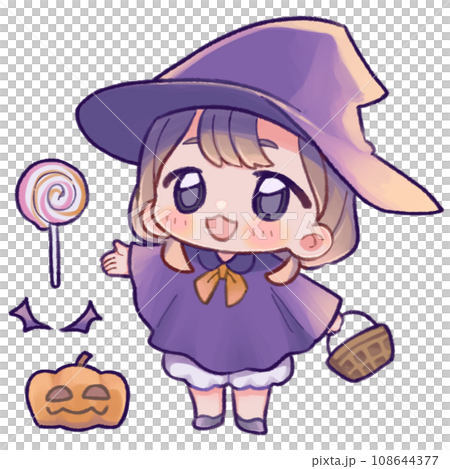 魔女の女の子のイラスト素材 108644377