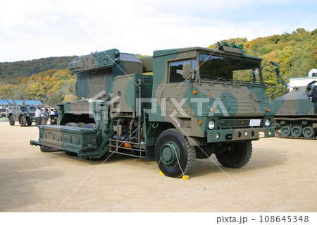 展示される陸上自衛隊の81式短距離地対空誘導弾 108645348