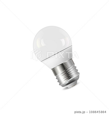 LED bulb isolated on transparent background. Vector illustration. . 108645864