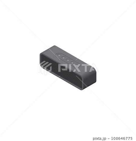 アイソメトリック図法で描いたワイヤレススピーカーのイラスト アイソメトリック図法で描いたワイヤレススピーカーのイラスト 108646775