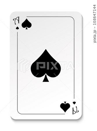 Ace of spades. Strict simple playing card design. 108647144
